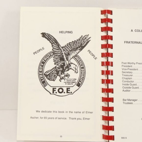 Vintage Fraternal Order Of Eagles Cookbook #679 Freeport Illinois Midwest - Picture 3 of 9